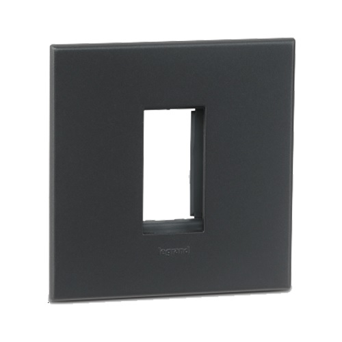 Legrand Arteor Graphite Cover Plate With Frame, 1 M, 5757 02